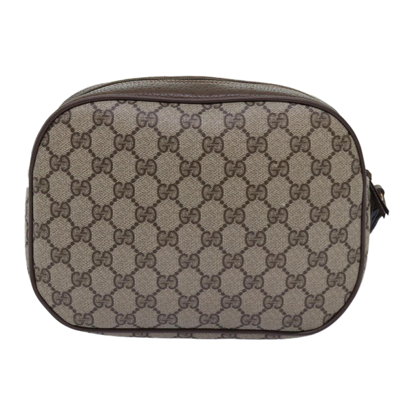 GUCCI GG Supreme Web Sherry Line Clutch Bag PVC Beige Red 89 01 034 Auth yk12747 - Picture 2 of 16